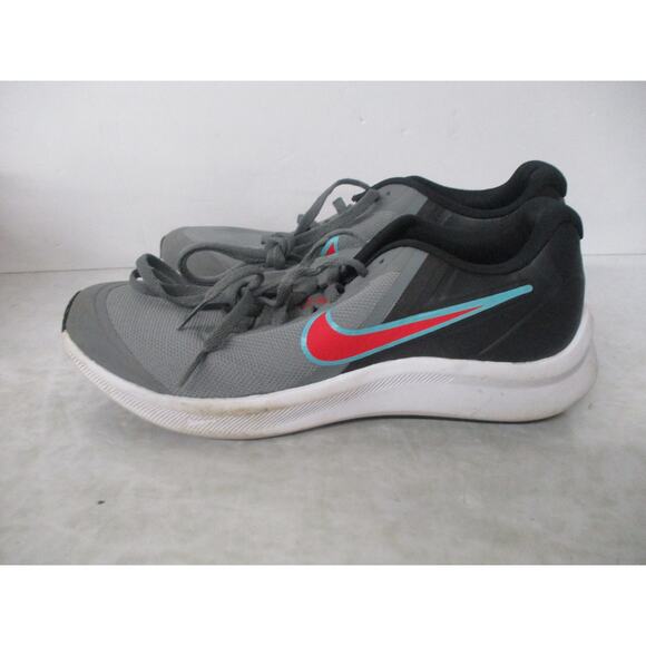 USED Nike unisex Star Runner 3 Running Shoes,smoke grey/siren red/black-Sz 6.5 Y - Picture 3 of 14
